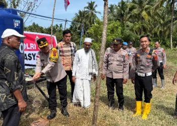 Satlantas Polres Aceh Utara Bangun Tujuh Sumur Bor untuk Warga